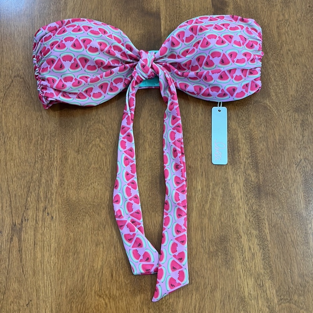 Lolli watermelon bandeau bikini top - Picture 7 of 9